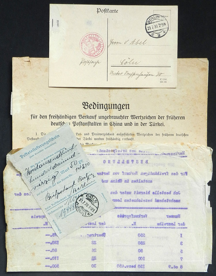 Lot 65 - germany postal history -  Guillermo Jalil - Philatino Auction # 2629 WORLDWIDE + ARGENTINA: General August auction