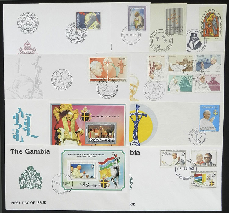 Lot 20 - TOPIC JOHN PAUL II Lots and Collections - Guillermo Jalil - Philatino Auction # 2629 WORLDWIDE + ARGENTINA: General August auction Lot 20 - TOPIC JOHN PAUL II Lots and Collections - Guillermo Jalil - Philatino Auction # 2629 WORLDWIDE + ARGENTINA: General August auction