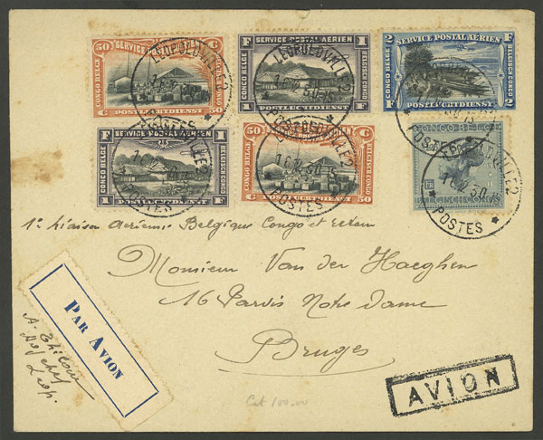 Lot 1122 - belgian congo postal history -  Guillermo Jalil - Philatino Auction # 2629 WORLDWIDE + ARGENTINA: General August auction