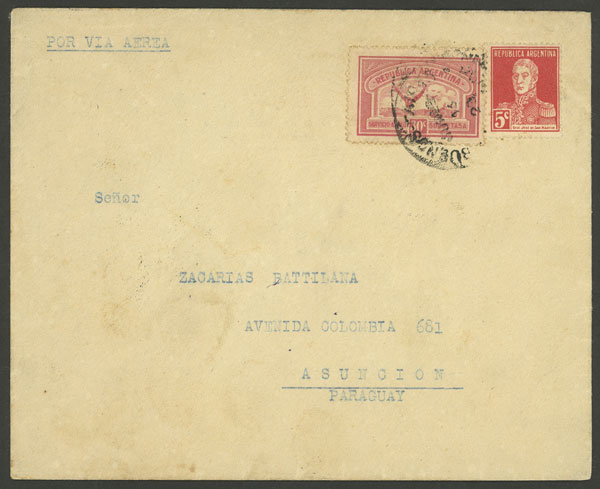 Lot 483 - Argentina postal history -  Guillermo Jalil - Philatino Auction # 2629 WORLDWIDE + ARGENTINA: General August auction