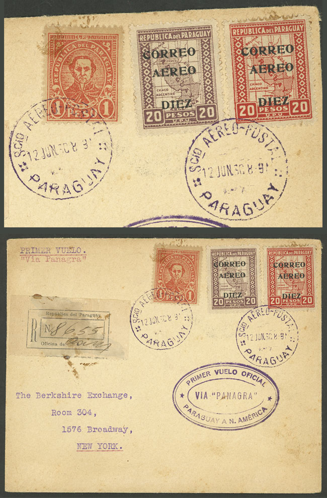 Lot 1959 - Paraguay postal history -  Guillermo Jalil - Philatino Auction # 2629 WORLDWIDE + ARGENTINA: General August auction