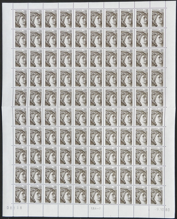 Lot 1457 - France general issues -  Guillermo Jalil - Philatino Auction # 2629 WORLDWIDE + ARGENTINA: General August auction