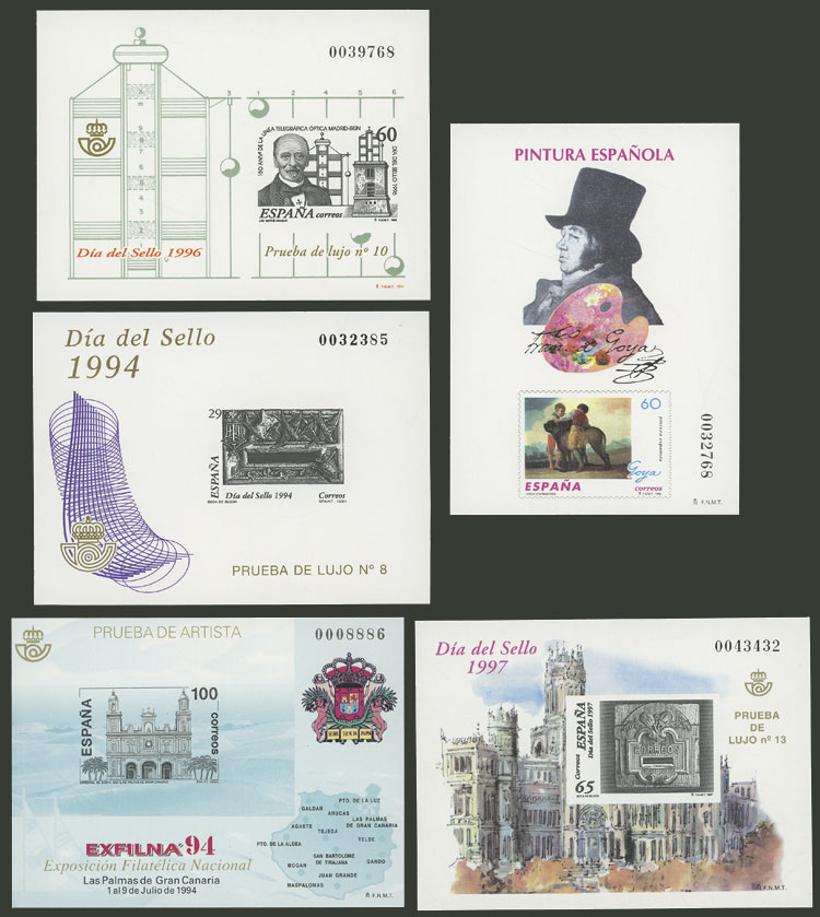 Lot 1317 - Spain souvenir sheets - Guillermo Jalil - Philatino Auction # 2629 WORLDWIDE + ARGENTINA: General August auction Lot 1317 - Spain souvenir sheets - Guillermo Jalil - Philatino Auction # 2629 WORLDWIDE + ARGENTINA: General August auction