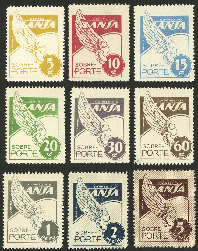 Lot 1080 - Colombia airmail -  Guillermo Jalil - Philatino Auction # 2629 WORLDWIDE + ARGENTINA: General August auction