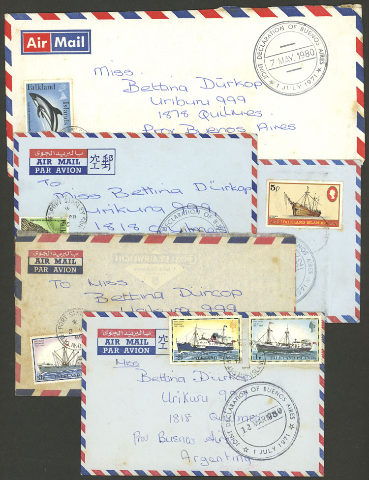 Lot 1829 - falkland islands/malvinas postal history -  Guillermo Jalil - Philatino Auction # 2629 WORLDWIDE + ARGENTINA: General August auction