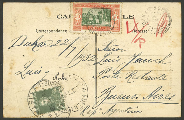 Lot 492 - Argentina postal history -  Guillermo Jalil - Philatino Auction # 2629 WORLDWIDE + ARGENTINA: General August auction