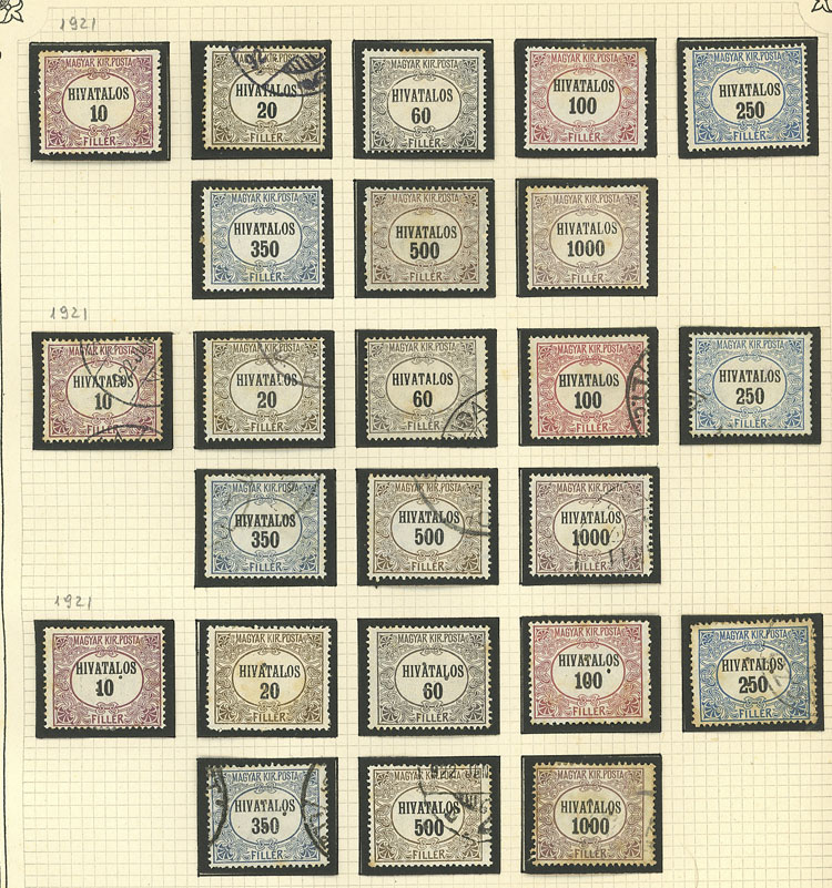Lot 1609 - Hungary Lots and Collections -  Guillermo Jalil - Philatino Auction # 2629 WORLDWIDE + ARGENTINA: General August auction