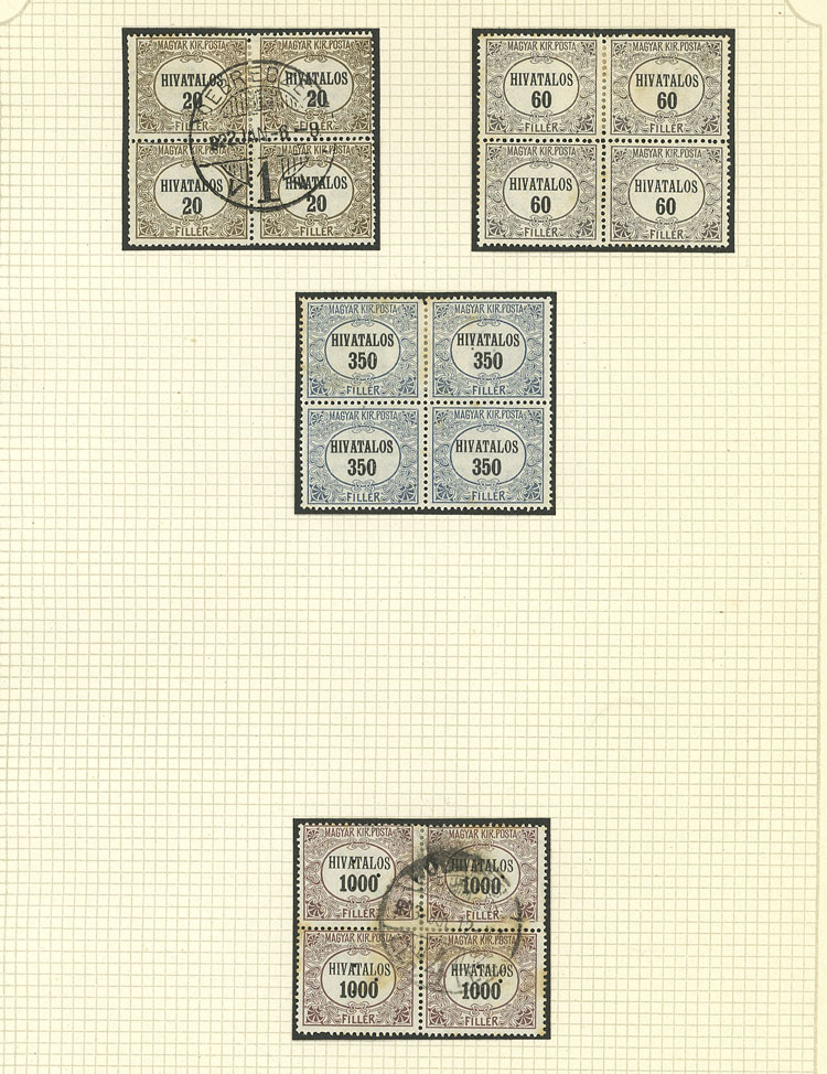 Lot 1609 - Hungary Lots and Collections -  Guillermo Jalil - Philatino Auction # 2629 WORLDWIDE + ARGENTINA: General August auction