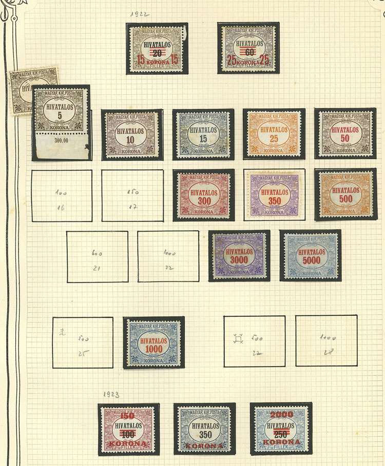 Lot 1609 - Hungary Lots and Collections -  Guillermo Jalil - Philatino Auction # 2629 WORLDWIDE + ARGENTINA: General August auction