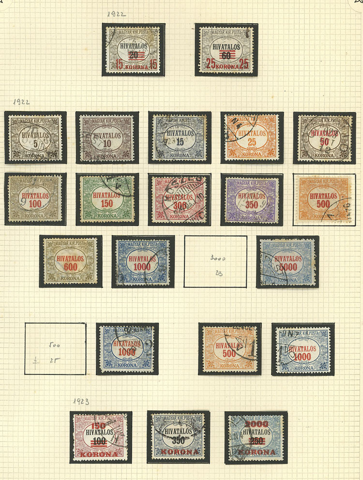 Lot 1609 - Hungary Lots and Collections -  Guillermo Jalil - Philatino Auction # 2629 WORLDWIDE + ARGENTINA: General August auction