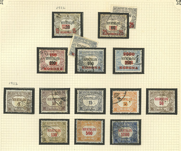 Lot 1609 - Hungary Lots and Collections -  Guillermo Jalil - Philatino Auction # 2629 WORLDWIDE + ARGENTINA: General August auction
