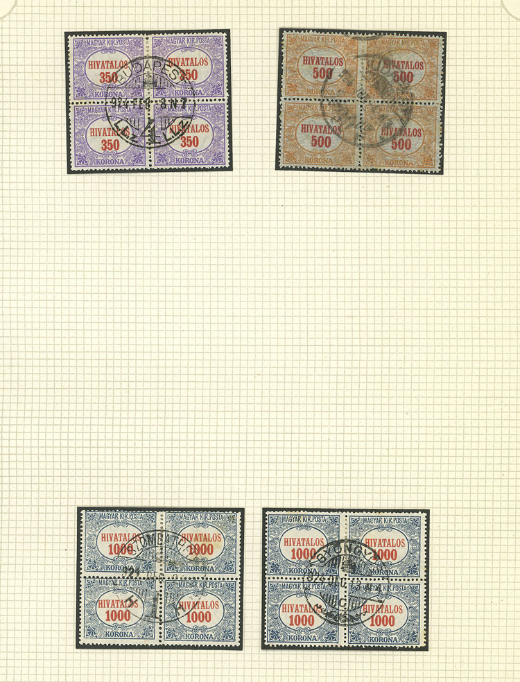 Lot 1609 - Hungary Lots and Collections -  Guillermo Jalil - Philatino Auction # 2629 WORLDWIDE + ARGENTINA: General August auction