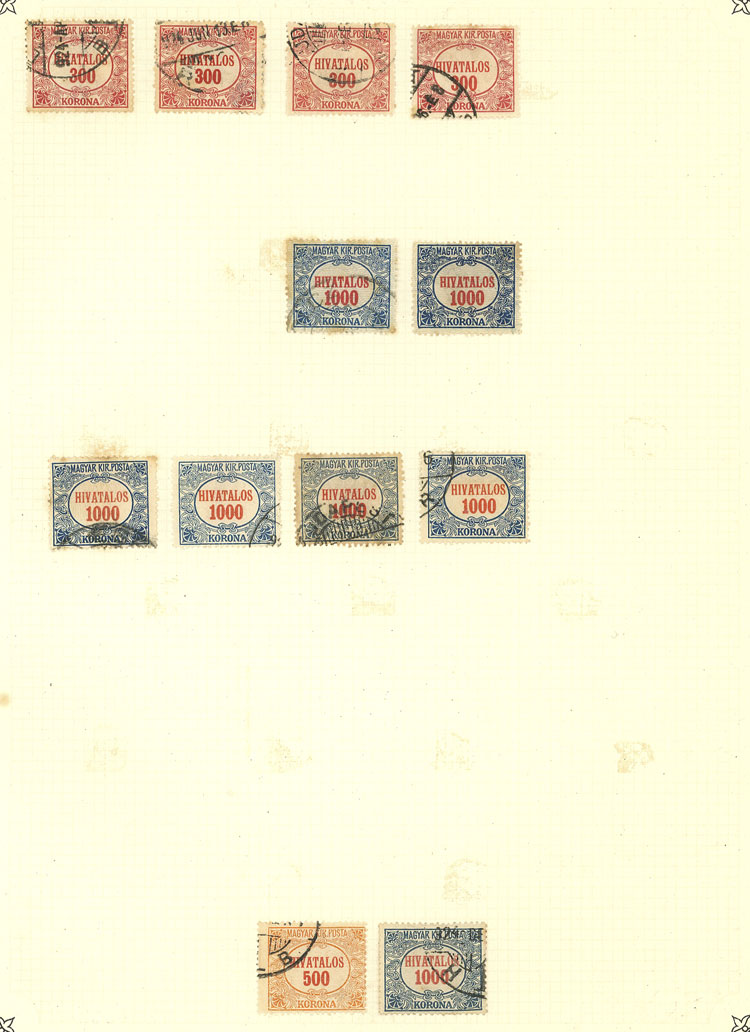 Lot 1609 - Hungary Lots and Collections -  Guillermo Jalil - Philatino Auction # 2629 WORLDWIDE + ARGENTINA: General August auction