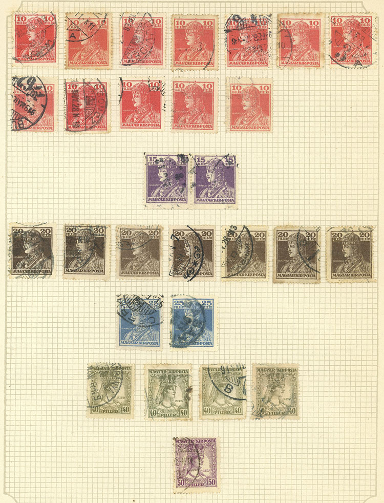 Lot 1609 - Hungary Lots and Collections -  Guillermo Jalil - Philatino Auction # 2629 WORLDWIDE + ARGENTINA: General August auction
