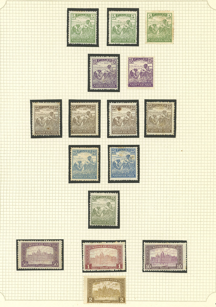 Lot 1609 - Hungary Lots and Collections -  Guillermo Jalil - Philatino Auction # 2629 WORLDWIDE + ARGENTINA: General August auction