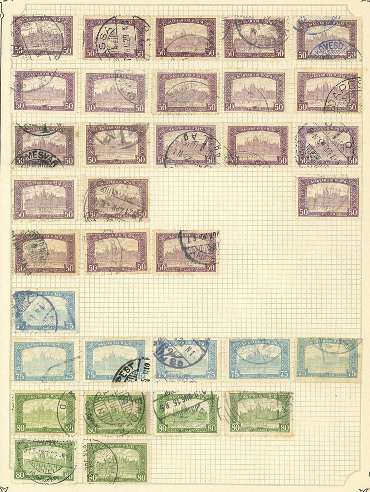 Lot 1609 - Hungary Lots and Collections -  Guillermo Jalil - Philatino Auction # 2629 WORLDWIDE + ARGENTINA: General August auction