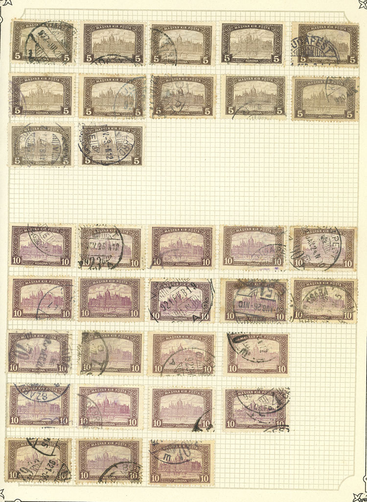 Lot 1609 - Hungary Lots and Collections -  Guillermo Jalil - Philatino Auction # 2629 WORLDWIDE + ARGENTINA: General August auction