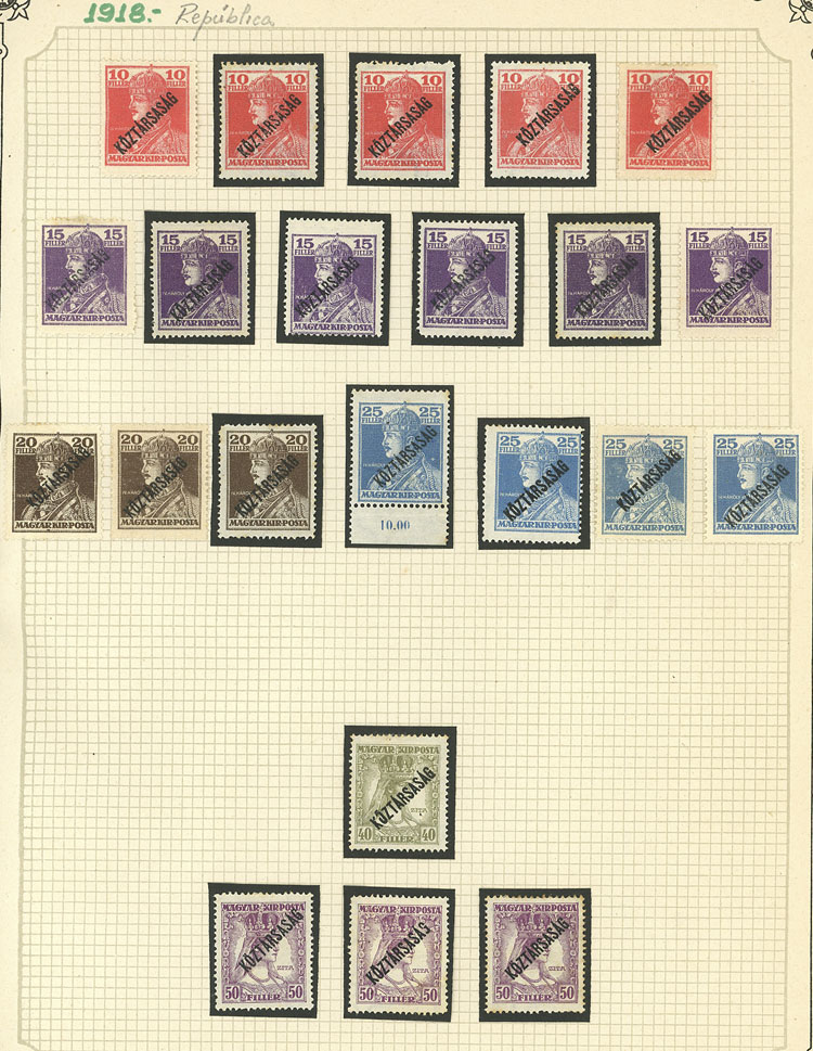 Lot 1609 - Hungary Lots and Collections -  Guillermo Jalil - Philatino Auction # 2629 WORLDWIDE + ARGENTINA: General August auction