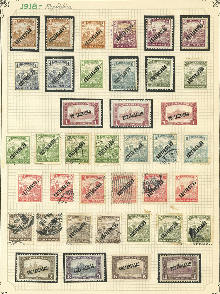 Lot 1609 - Hungary Lots and Collections -  Guillermo Jalil - Philatino Auction # 2629 WORLDWIDE + ARGENTINA: General August auction