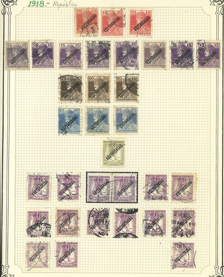Lot 1609 - Hungary Lots and Collections -  Guillermo Jalil - Philatino Auction # 2629 WORLDWIDE + ARGENTINA: General August auction