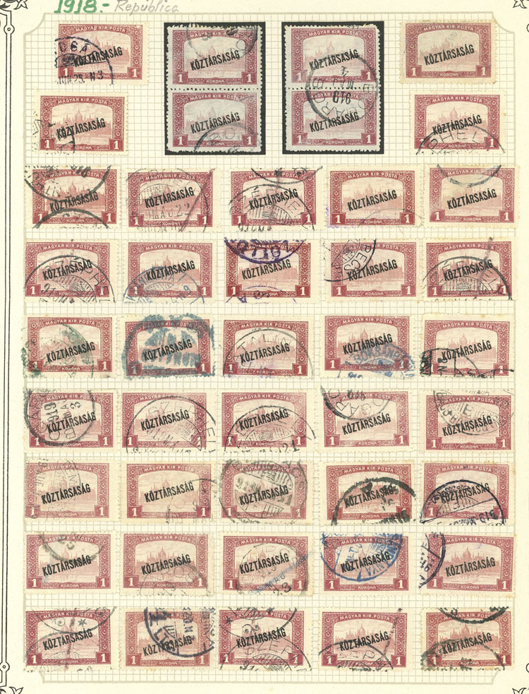 Lot 1609 - Hungary Lots and Collections -  Guillermo Jalil - Philatino Auction # 2629 WORLDWIDE + ARGENTINA: General August auction