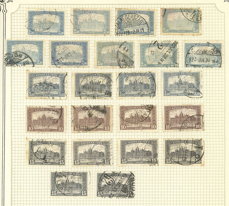 Lot 1609 - Hungary Lots and Collections -  Guillermo Jalil - Philatino Auction # 2629 WORLDWIDE + ARGENTINA: General August auction