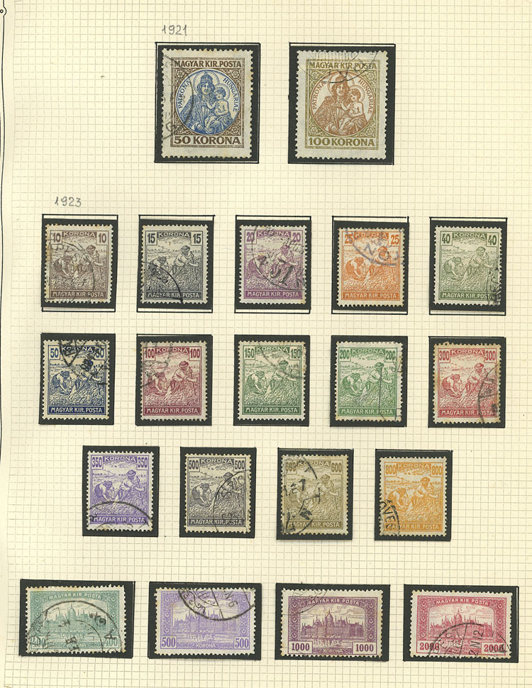 Lot 1609 - Hungary Lots and Collections -  Guillermo Jalil - Philatino Auction # 2629 WORLDWIDE + ARGENTINA: General August auction