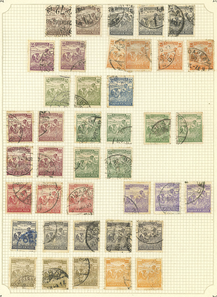 Lot 1609 - Hungary Lots and Collections -  Guillermo Jalil - Philatino Auction # 2629 WORLDWIDE + ARGENTINA: General August auction