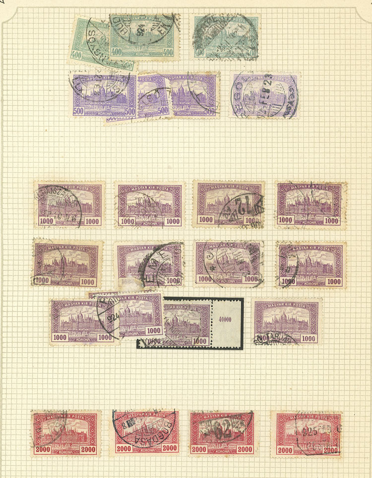 Lot 1609 - Hungary Lots and Collections -  Guillermo Jalil - Philatino Auction # 2629 WORLDWIDE + ARGENTINA: General August auction