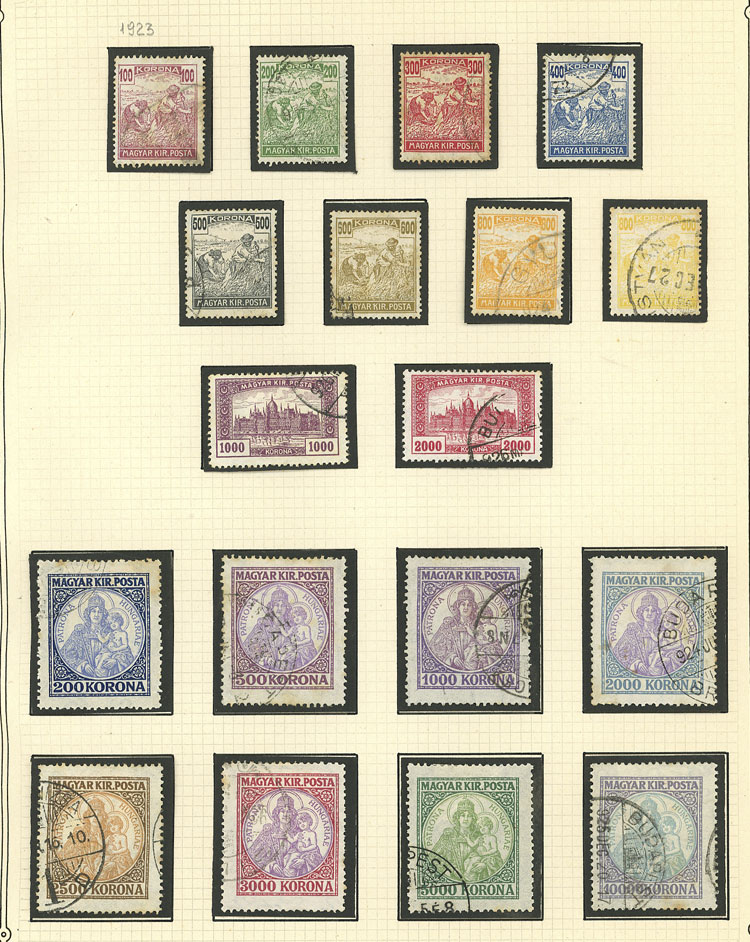 Lot 1609 - Hungary Lots and Collections -  Guillermo Jalil - Philatino Auction # 2629 WORLDWIDE + ARGENTINA: General August auction