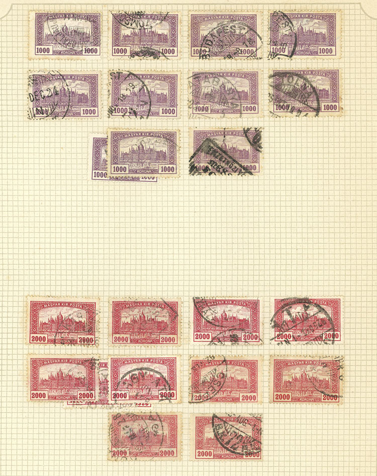 Lot 1609 - Hungary Lots and Collections -  Guillermo Jalil - Philatino Auction # 2629 WORLDWIDE + ARGENTINA: General August auction