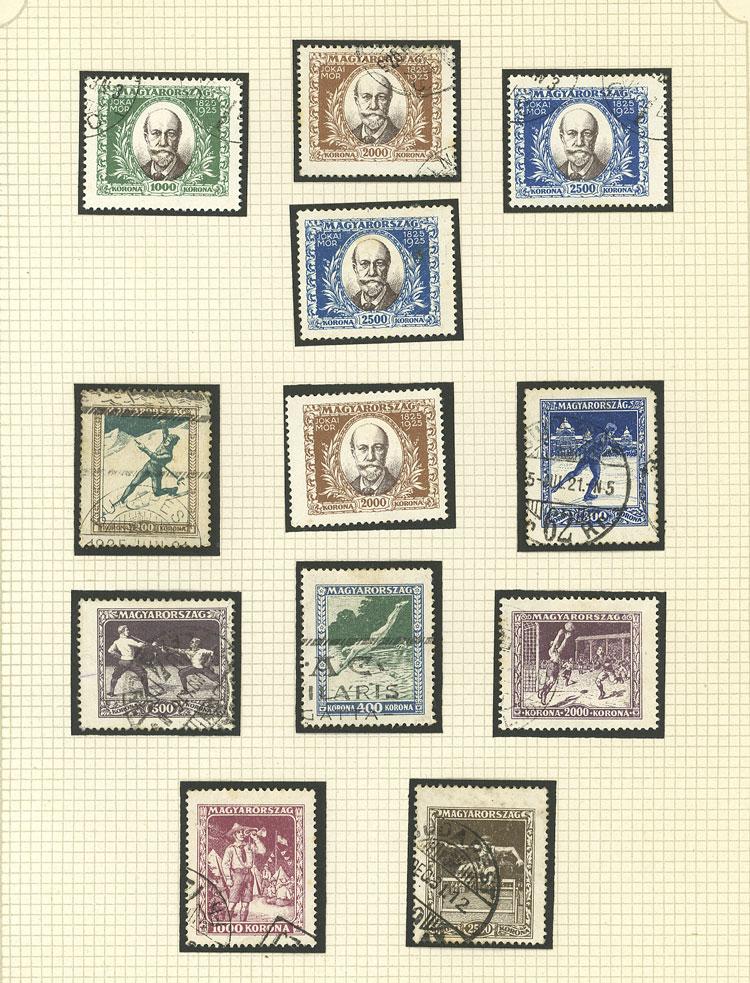 Lot 1609 - Hungary Lots and Collections -  Guillermo Jalil - Philatino Auction # 2629 WORLDWIDE + ARGENTINA: General August auction