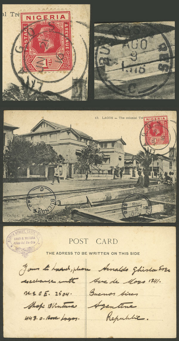 Lot 1902 - nigeria postal history - Guillermo Jalil - Philatino Auction # 2629 WORLDWIDE + ARGENTINA: General August auction Lot 1902 - nigeria postal history - Guillermo Jalil - Philatino Auction # 2629 WORLDWIDE + ARGENTINA: General August auction