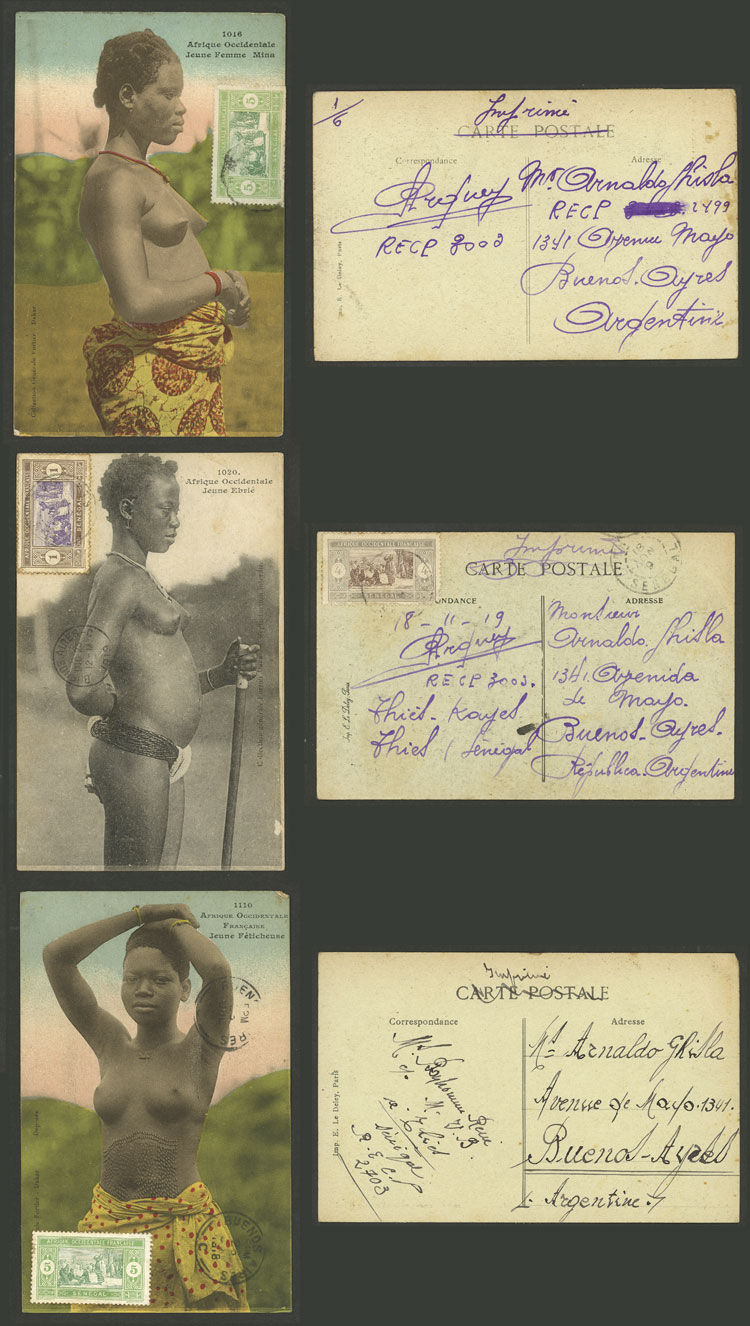 Lot 2313 - senegal postcards -  Guillermo Jalil - Philatino Auction # 2629 WORLDWIDE + ARGENTINA: General August auction