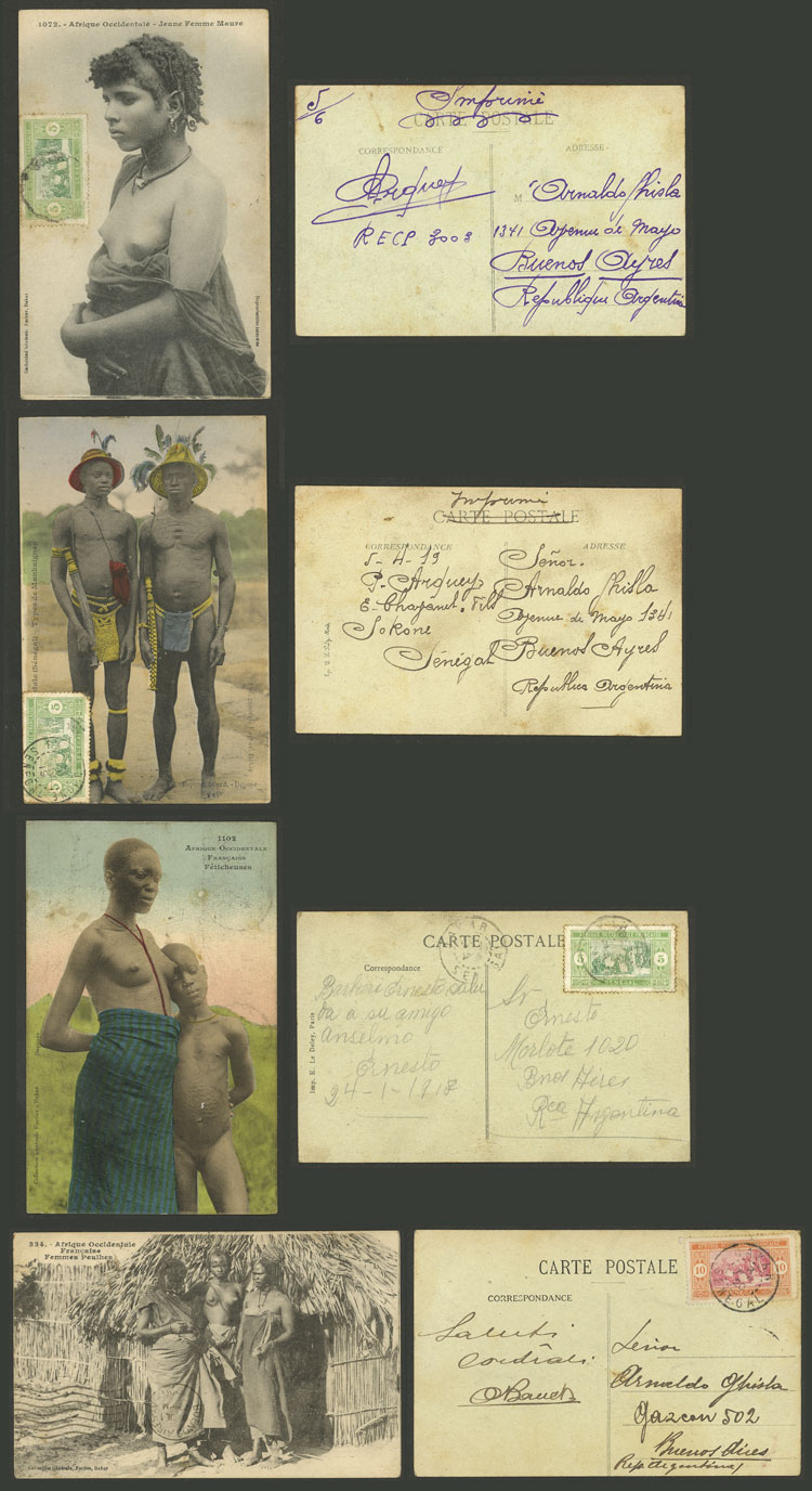Lot 2313 - senegal postcards -  Guillermo Jalil - Philatino Auction # 2629 WORLDWIDE + ARGENTINA: General August auction