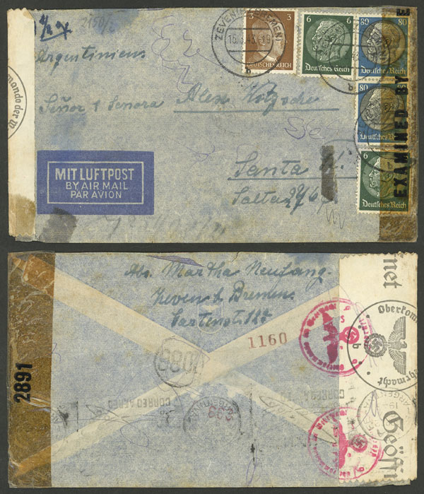Lot 109 - germany postal history -  Guillermo Jalil - Philatino Auction # 2629 WORLDWIDE + ARGENTINA: General August auction