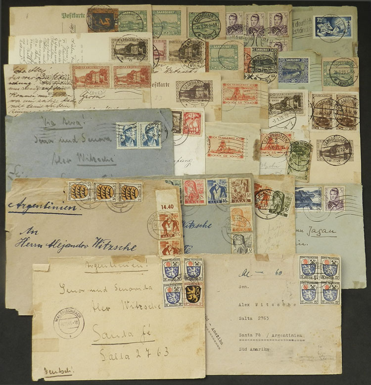 Lot 169 - germany - sarre postal history - Guillermo Jalil - Philatino Auction # 2629 WORLDWIDE + ARGENTINA: General August auction Lot 169 - germany - sarre postal history - Guillermo Jalil - Philatino Auction # 2629 WORLDWIDE + ARGENTINA: General August auction