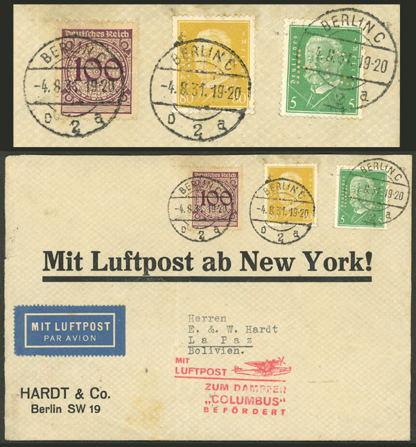 Lot 76 - germany postal history - Guillermo Jalil - Philatino Auction # 2629 WORLDWIDE + ARGENTINA: General August auction Lot 76 - germany postal history - Guillermo Jalil - Philatino Auction # 2629 WORLDWIDE + ARGENTINA: General August auction