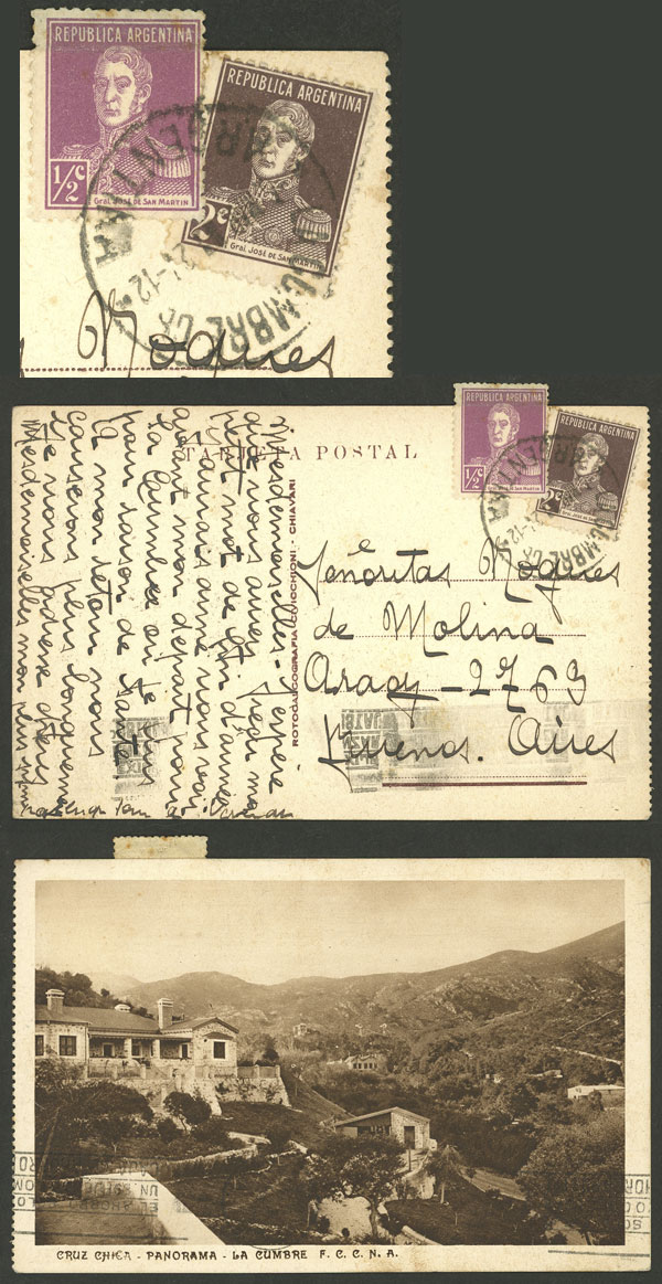 Lot 479 - Argentina postal history -  Guillermo Jalil - Philatino Auction # 2629 WORLDWIDE + ARGENTINA: General August auction