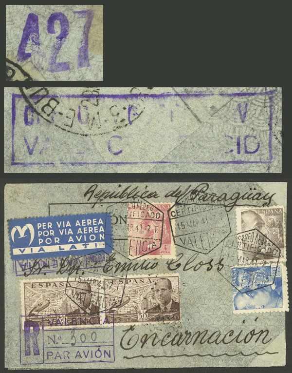 Lot 1331 - Spain postal history - Guillermo Jalil - Philatino Auction # 2629 WORLDWIDE + ARGENTINA: General August auction Lot 1331 - Spain postal history - Guillermo Jalil - Philatino Auction # 2629 WORLDWIDE + ARGENTINA: General August auction