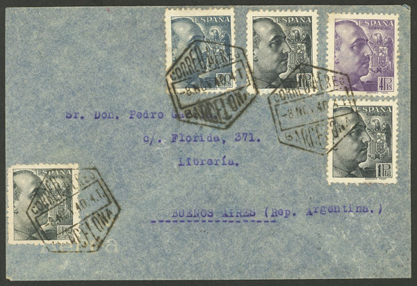 Lot 1330 - Spain postal history - Guillermo Jalil - Philatino Auction # 2629 WORLDWIDE + ARGENTINA: General August auction Lot 1330 - Spain postal history - Guillermo Jalil - Philatino Auction # 2629 WORLDWIDE + ARGENTINA: General August auction