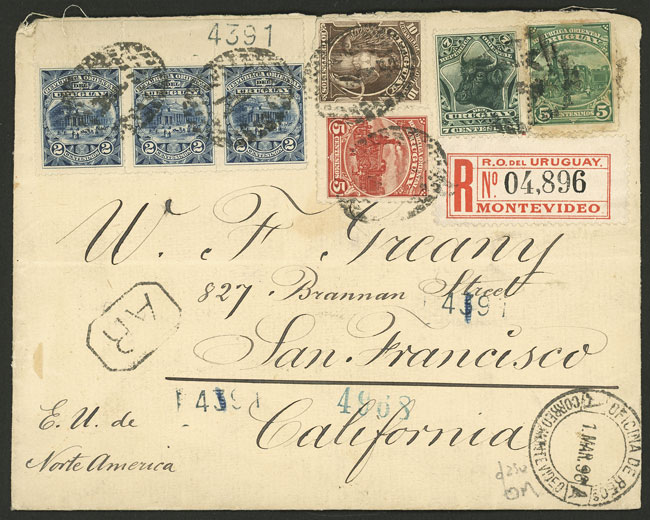 Lot 2485 - Uruguay postal history - Guillermo Jalil - Philatino Auction # 2629 WORLDWIDE + ARGENTINA: General August auction Lot 2485 - Uruguay postal history - Guillermo Jalil - Philatino Auction # 2629 WORLDWIDE + ARGENTINA: General August auction