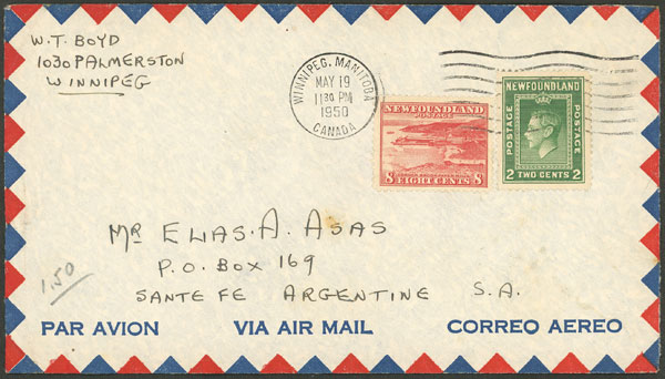Lot 1069 - canada - newfoundland postal history - Guillermo Jalil - Philatino Auction # 2629 WORLDWIDE + ARGENTINA: General August auction Lot 1069 - canada - newfoundland postal history - Guillermo Jalil - Philatino Auction # 2629 WORLDWIDE + ARGENTINA: General August auction