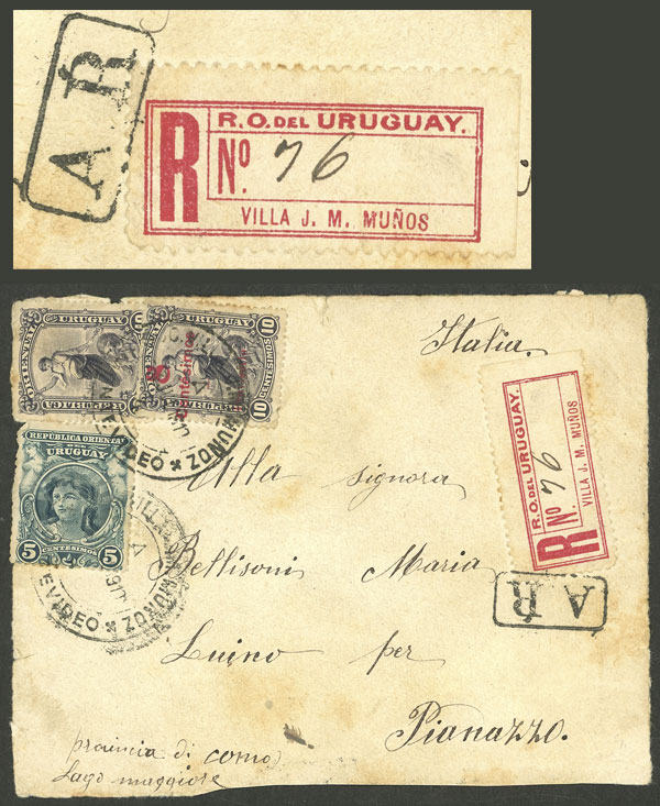 Lot 2497 - Uruguay postal history - Guillermo Jalil - Philatino Auction # 2629 WORLDWIDE + ARGENTINA: General August auction Lot 2497 - Uruguay postal history - Guillermo Jalil - Philatino Auction # 2629 WORLDWIDE + ARGENTINA: General August auction