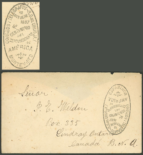 Lot 2483 - Uruguay postal history - Guillermo Jalil - Philatino Auction # 2629 WORLDWIDE + ARGENTINA: General August auction Lot 2483 - Uruguay postal history - Guillermo Jalil - Philatino Auction # 2629 WORLDWIDE + ARGENTINA: General August auction