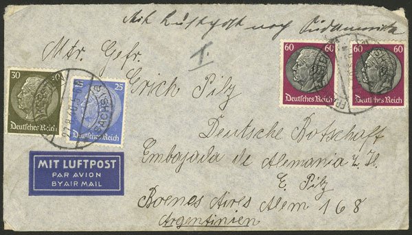 Lot 56 - germany POSTAL HISTORY - SAILORS OF GRAF SPEE -  Guillermo Jalil - Philatino Auction # 2629 WORLDWIDE + ARGENTINA: General August auction