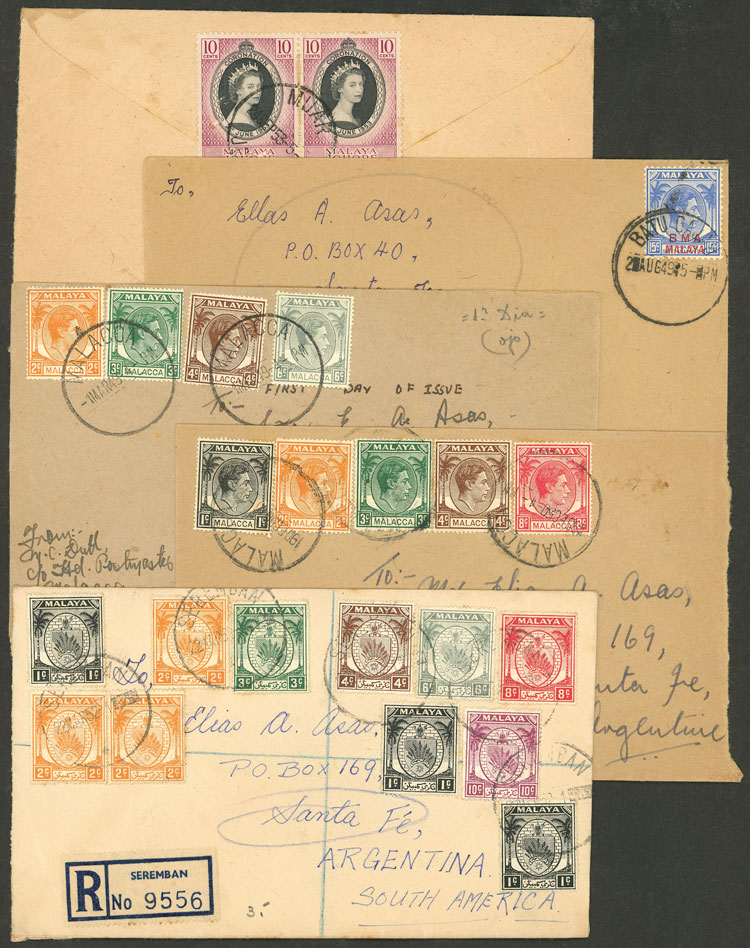 Lot 1792 - malaya postal history -  Guillermo Jalil - Philatino Auction # 2629 WORLDWIDE + ARGENTINA: General August auction