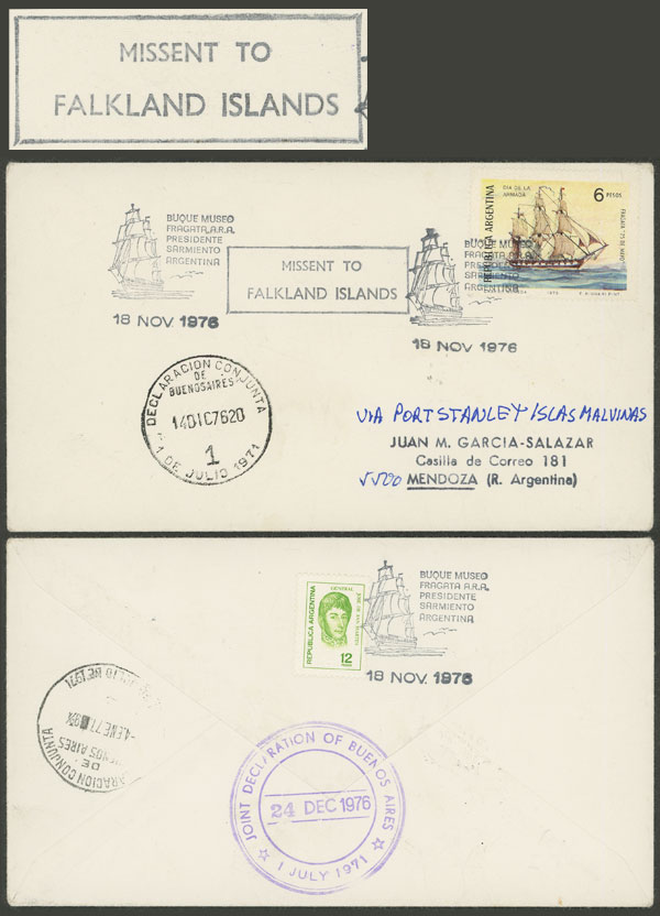 Lot 1828 - falkland islands/malvinas postal history -  Guillermo Jalil - Philatino Auction # 2629 WORLDWIDE + ARGENTINA: General August auction