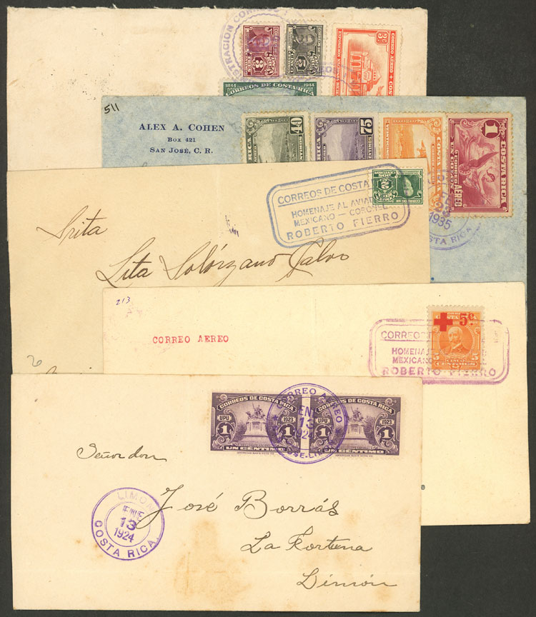 Lot 1130 - Costa Rica postal history -  Guillermo Jalil - Philatino Auction # 2629 WORLDWIDE + ARGENTINA: General August auction