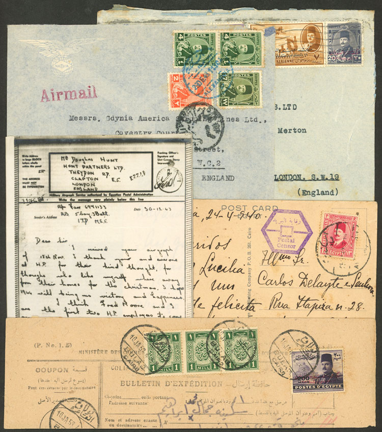 Lot 1304 - Egypt postal history - Guillermo Jalil - Philatino Auction # 2629 WORLDWIDE + ARGENTINA: General August auction Lot 1304 - Egypt postal history - Guillermo Jalil - Philatino Auction # 2629 WORLDWIDE + ARGENTINA: General August auction